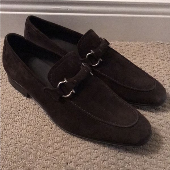 Brand New Brown Ferragamo suede loafers - Picture 2 of 3